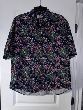 Natural Issue Tropical Leaf Button-Up Shirt
